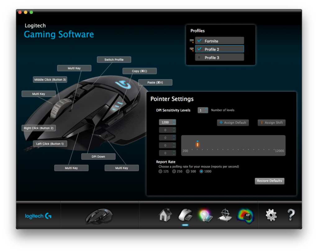 Logitech G502 Shortcuts for Productivity