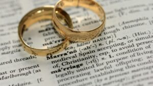 Wedding Rings on a Dictionary